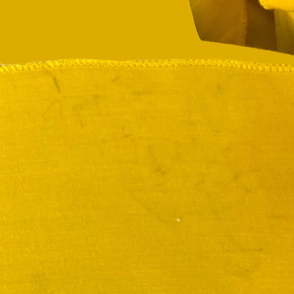 VENICE BLUE Bright Yellow Strapless Halter Dress with Floral & Embroidery, OS. - Picture 15 of 16